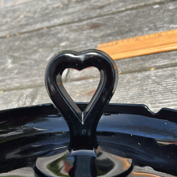 Vintage bonbon nut dish black amethyst - Picture 5 of 11